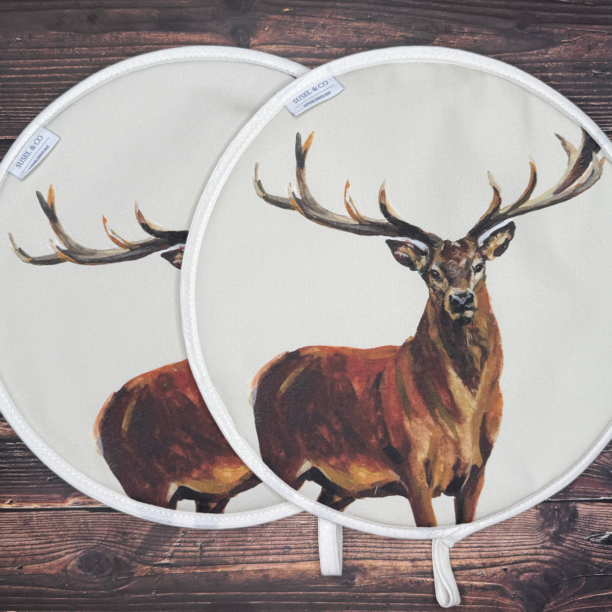 Red Deer - Hob Covers | Chef's Pads (Pair)