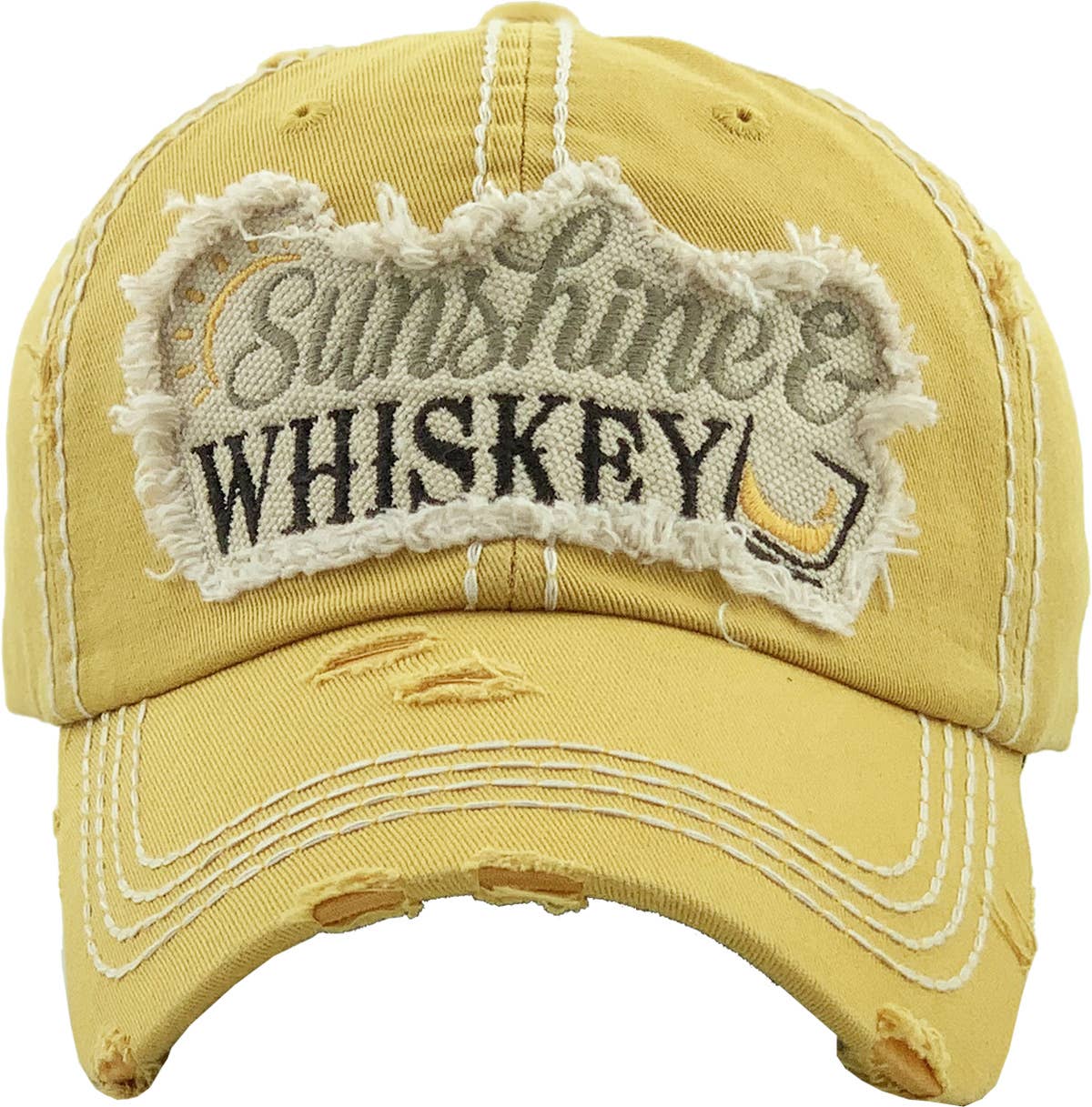 SUNSHINE & WHISKEY Washed Vintage Ballcap