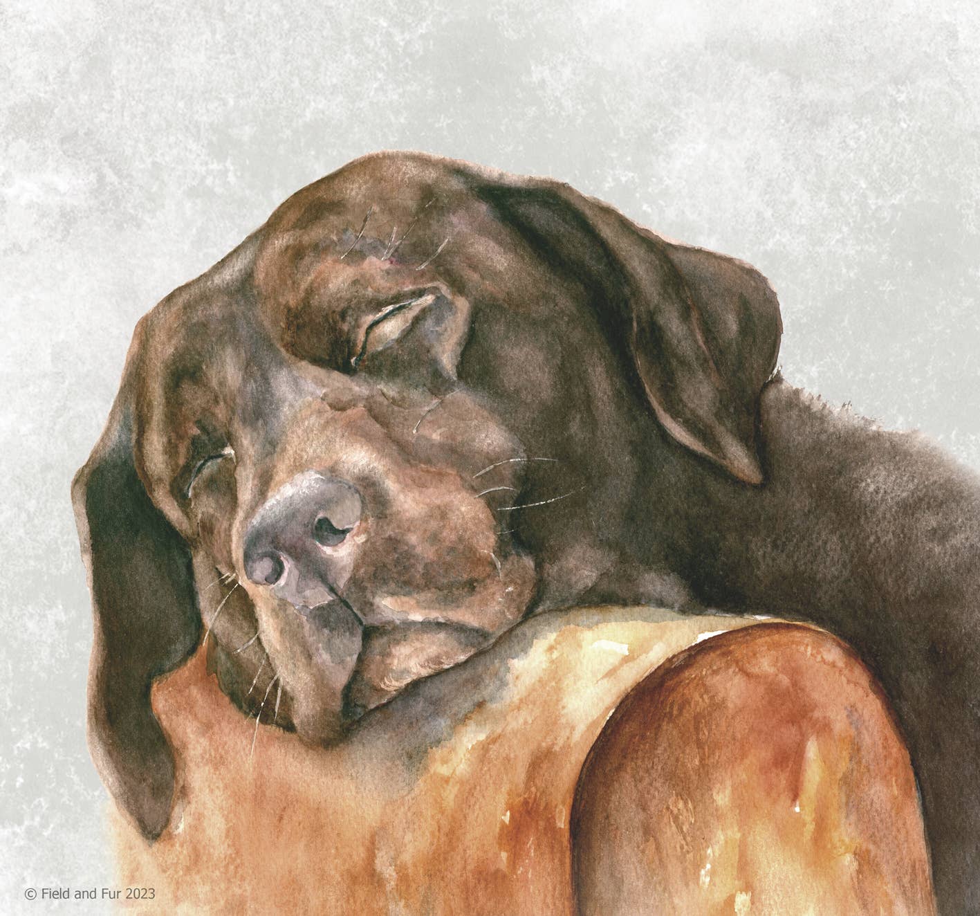 Glass cutting board, Bailey, Chocolate Labrador