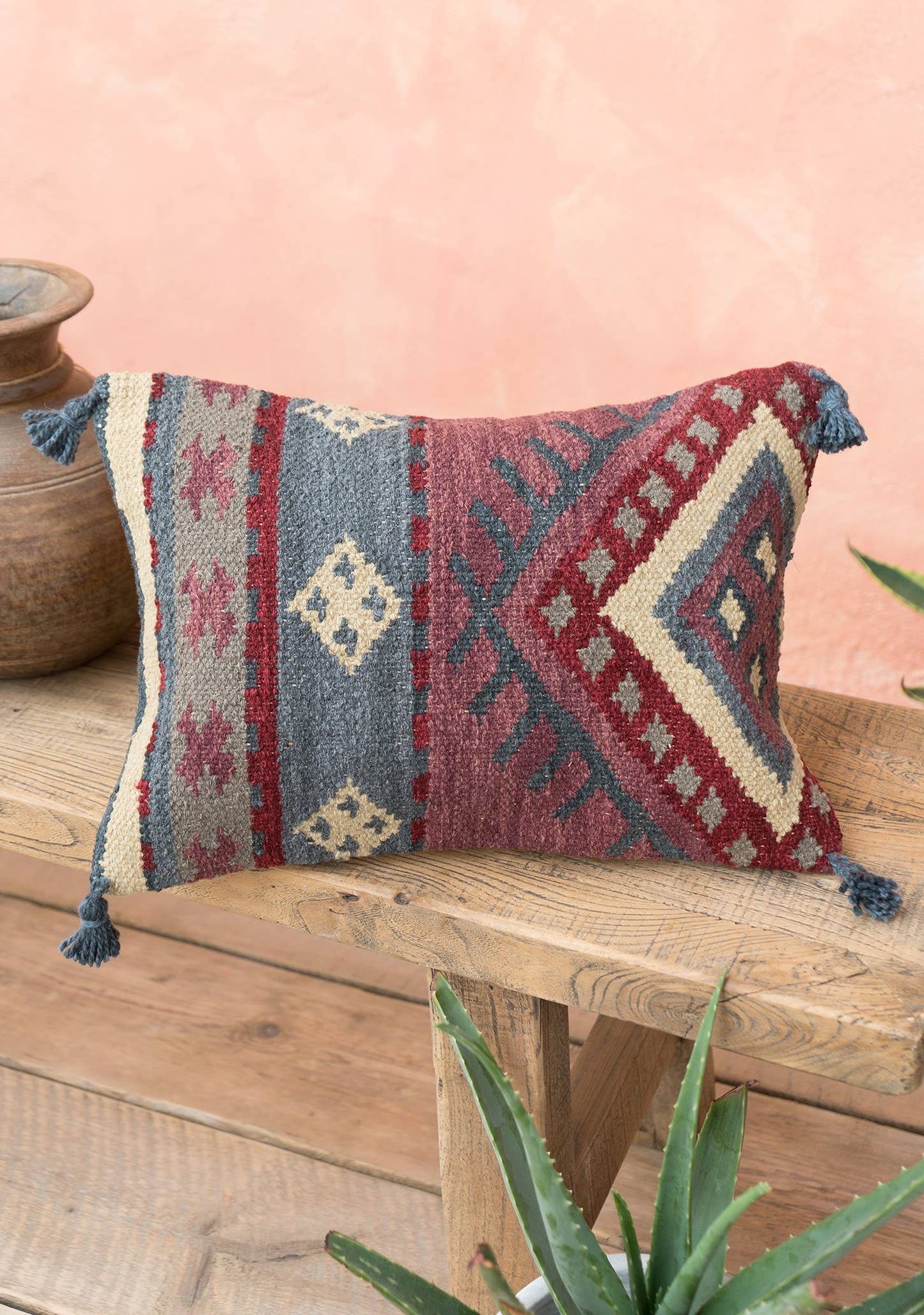 Izmir Hand Woven Wool/cotton Kilim Cushion Cover