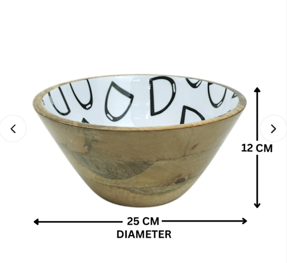 Equestrian Stirrup Bowl Acrylic Finish Round 10"