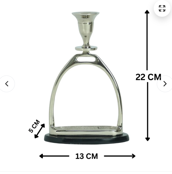 Horse Stirrup Candle Stand 9"