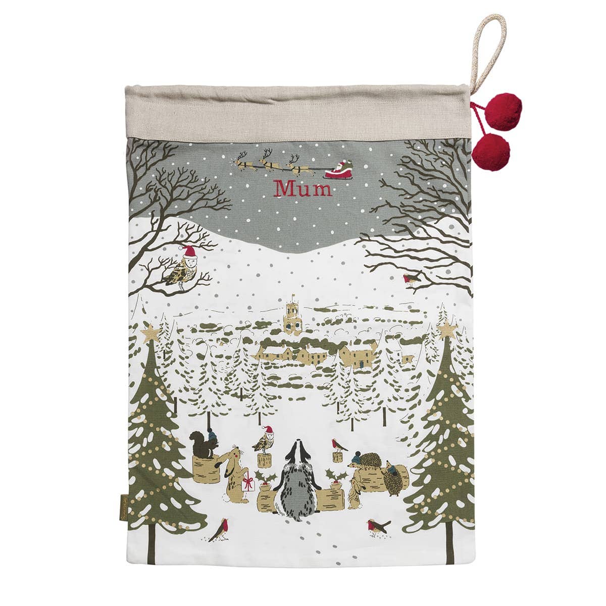 Festive Forest Christmas Sack