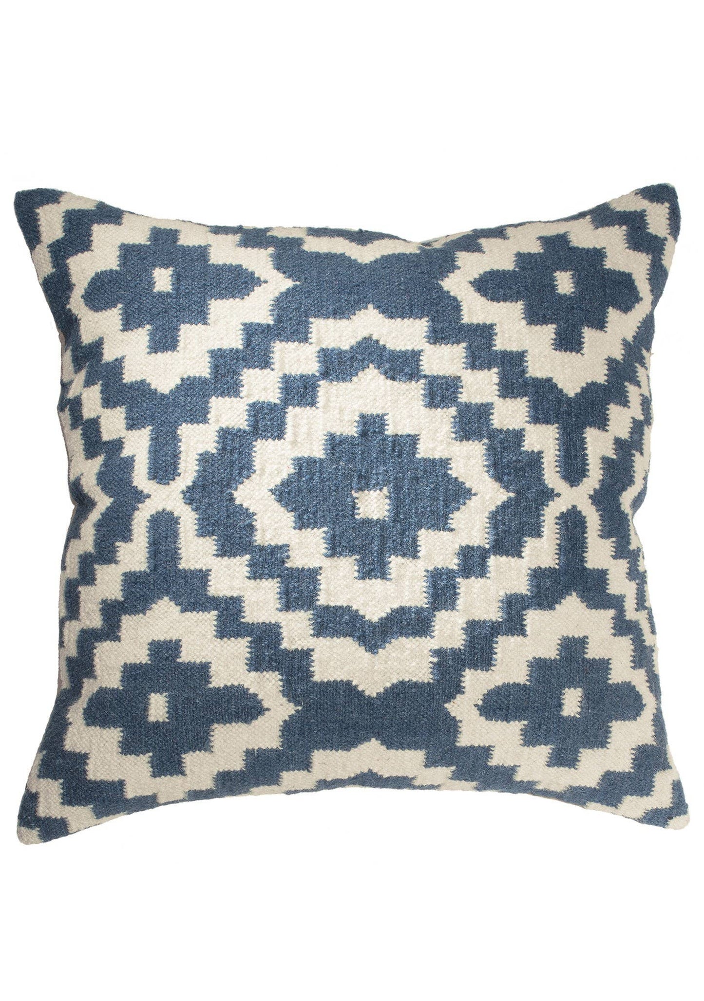 Samarkand Large Kilim Cushion Cover, Indigo