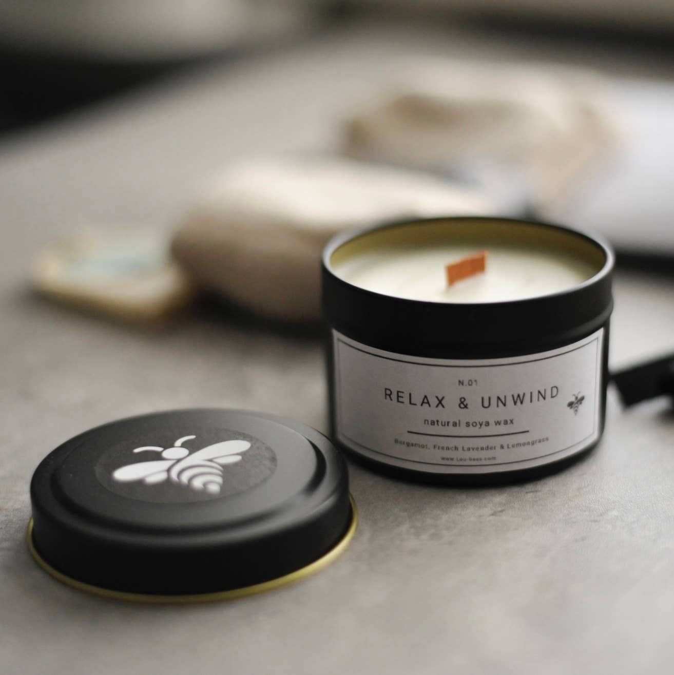 Relax & Unwind, Hand poured Aromatherapy Candle.