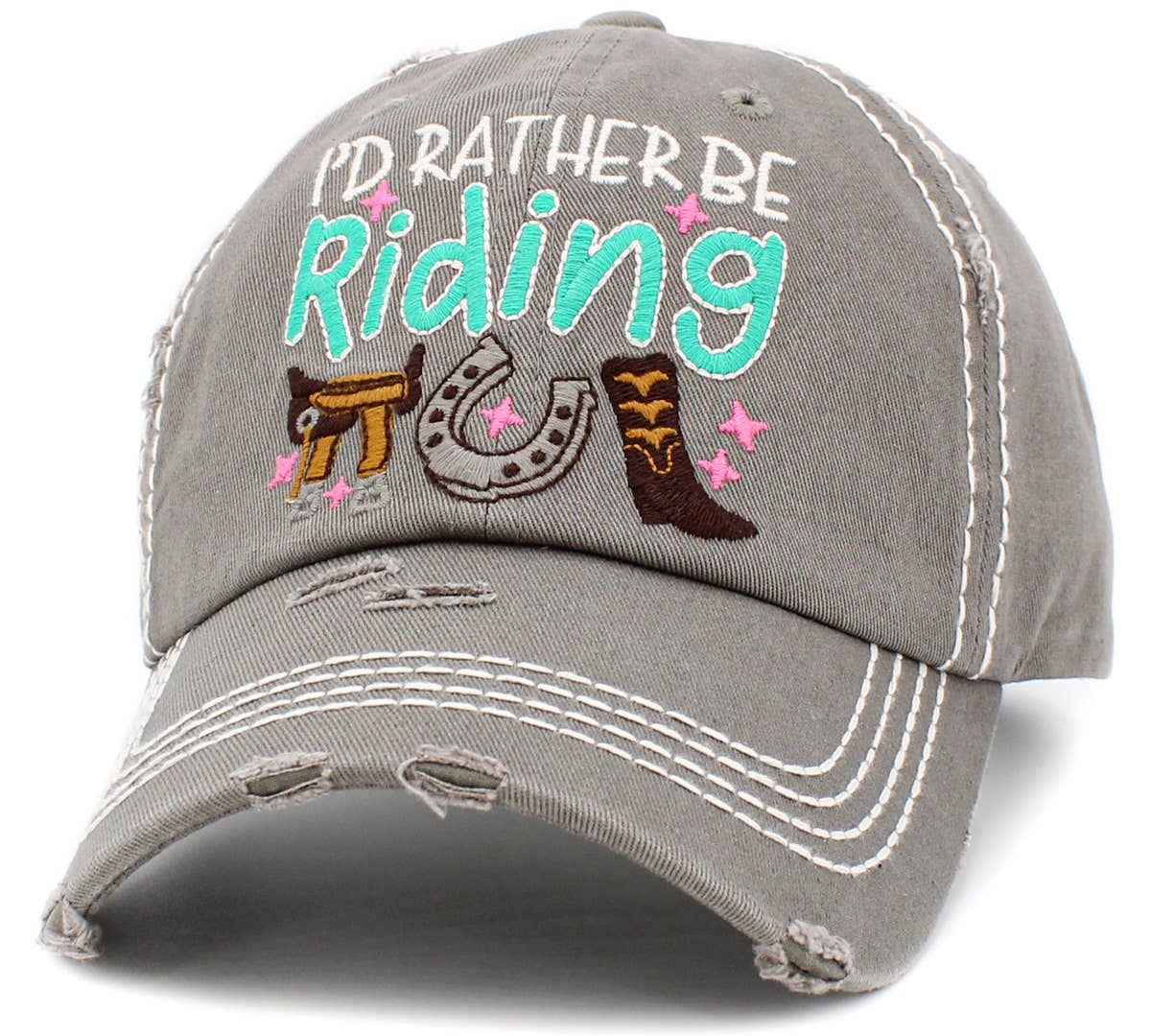 I'd Rather Be Riding Vintage Ballcap