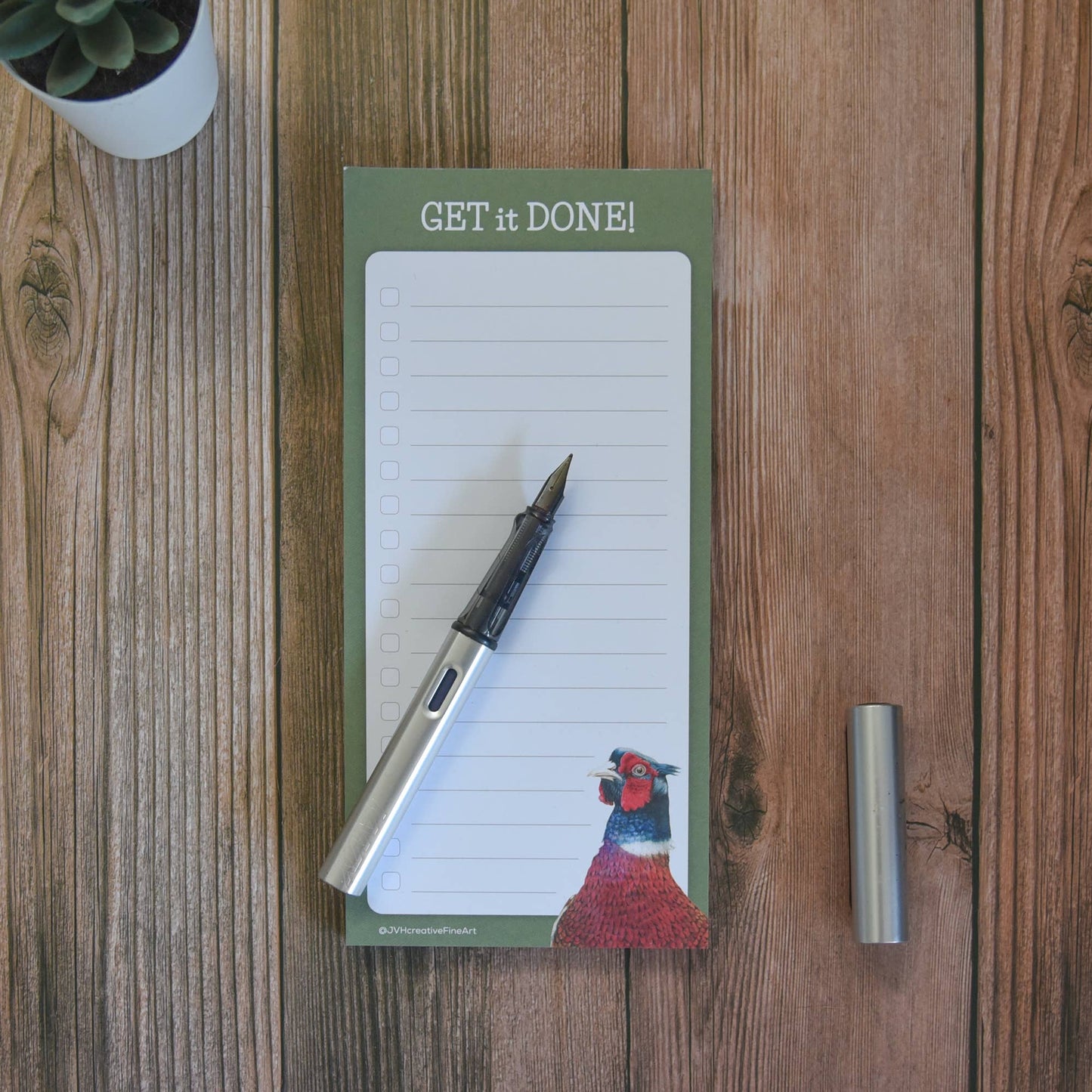 Pheasant, Game Bird Slim To-Do List & Tear-Off Notepad