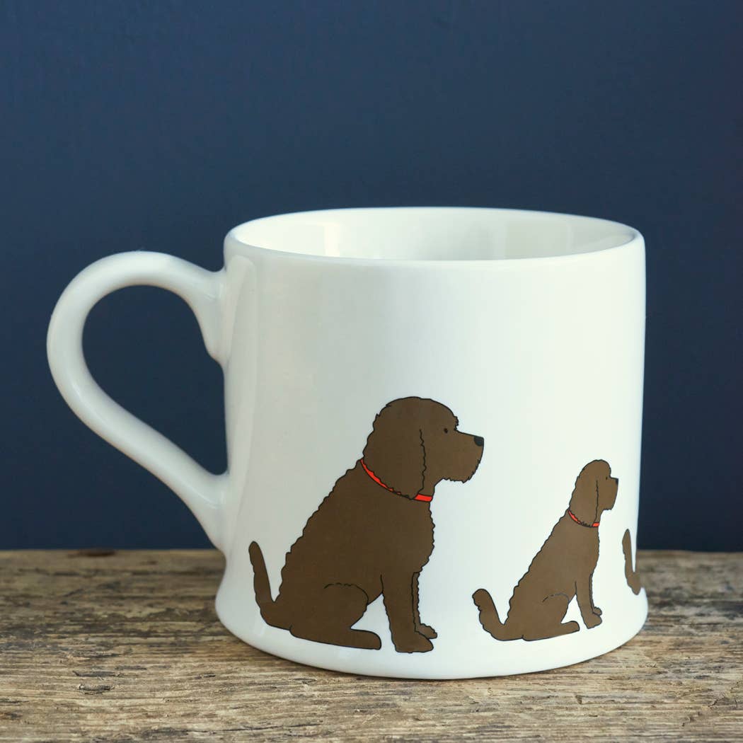 Mischievous Mutts Dog Mug - Cockapoo / Labradoodle (Brown)