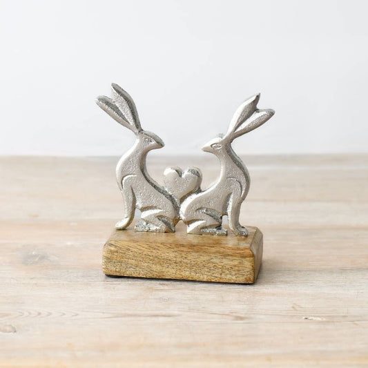 Small Rabbit with Heart Deco, 12cm