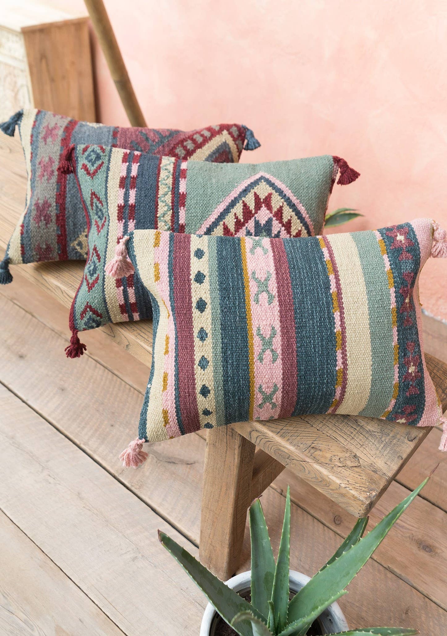 Ikaria Hand Woven Wool/cotton Kilim Cushion Cover