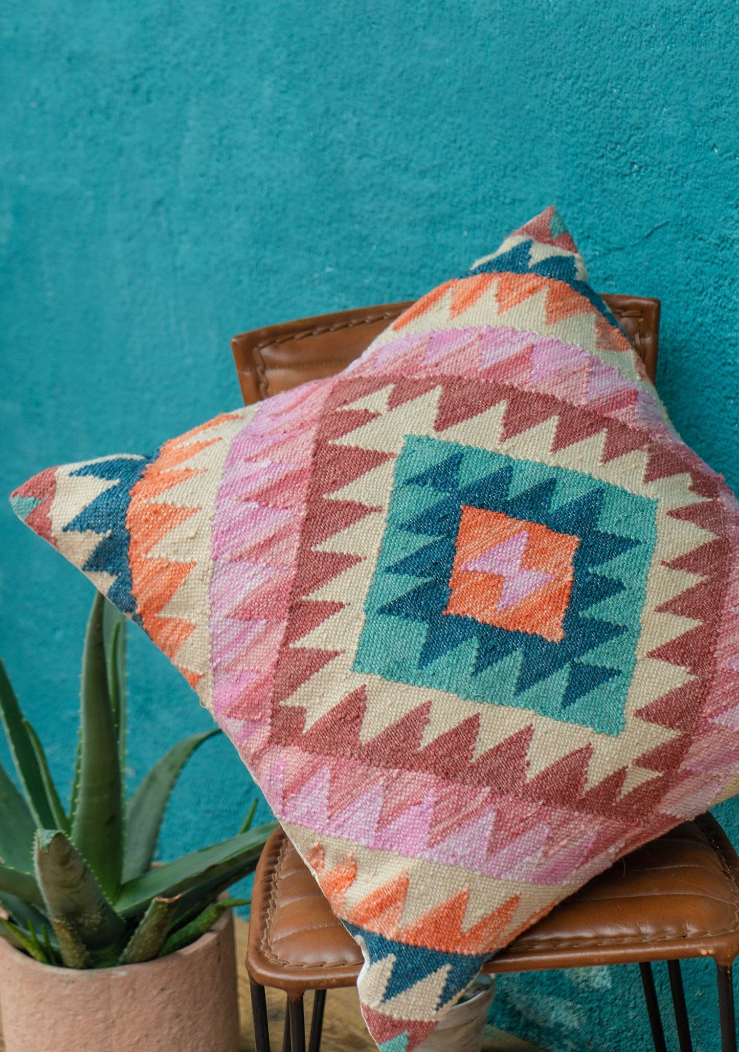 Ilica Handloom Kilim Cushion Cover, 50 X 50cm