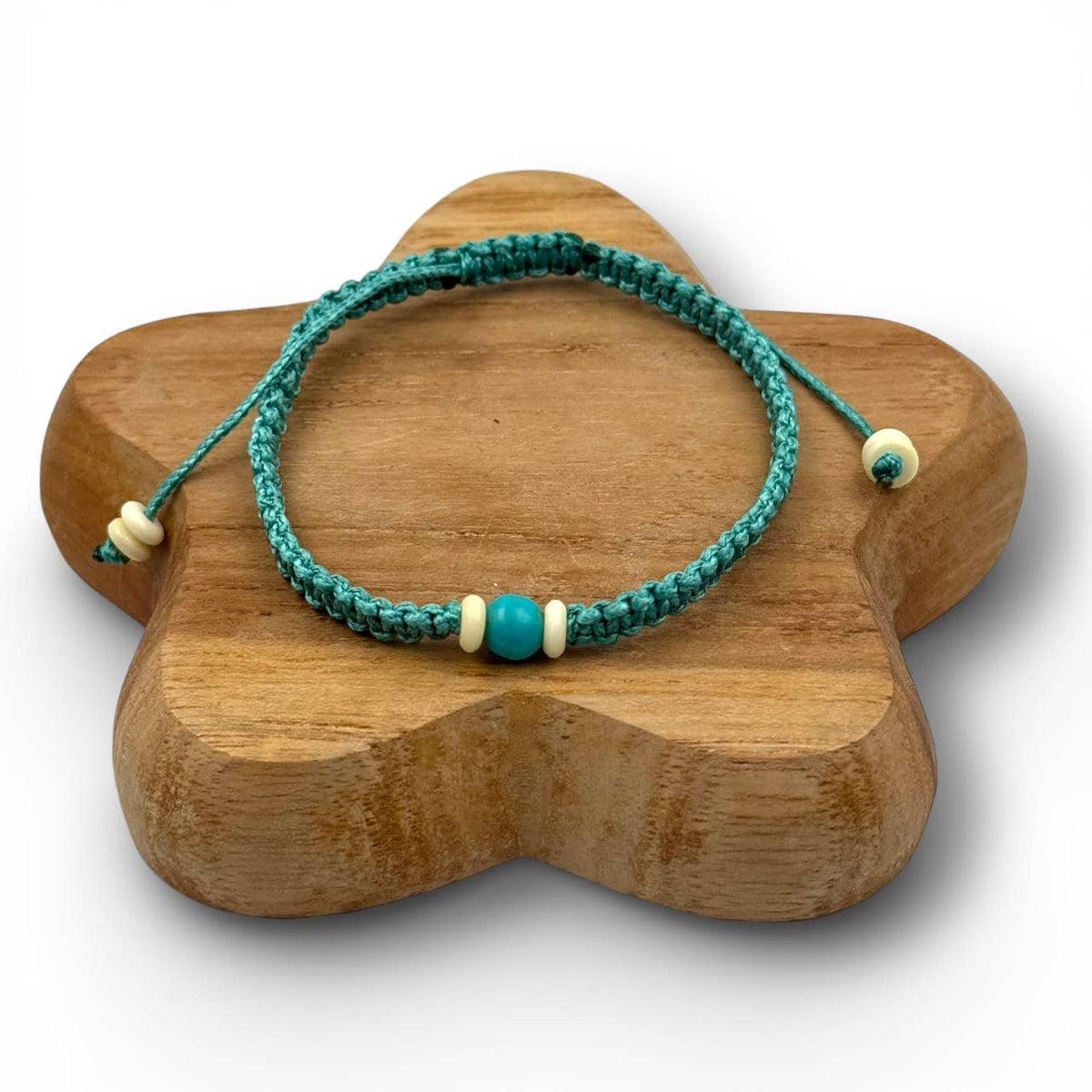 Macramé-style woven bracelet for MEN - Turquoise 05