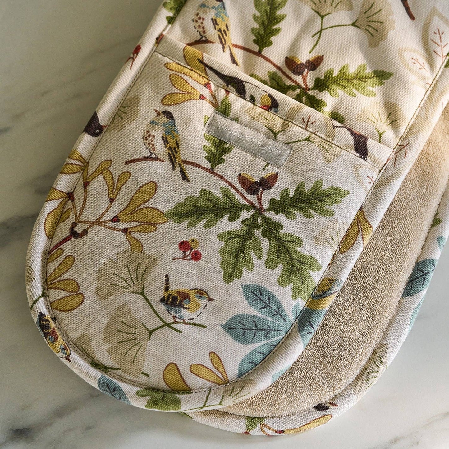 Orchard Birds Double Oven Glove