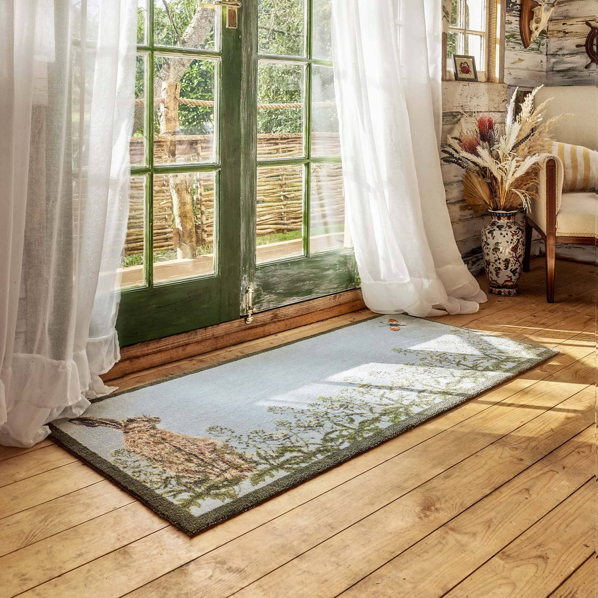 Hug Rug X Sally Swannell Hare & Shepherds Purse Doormat