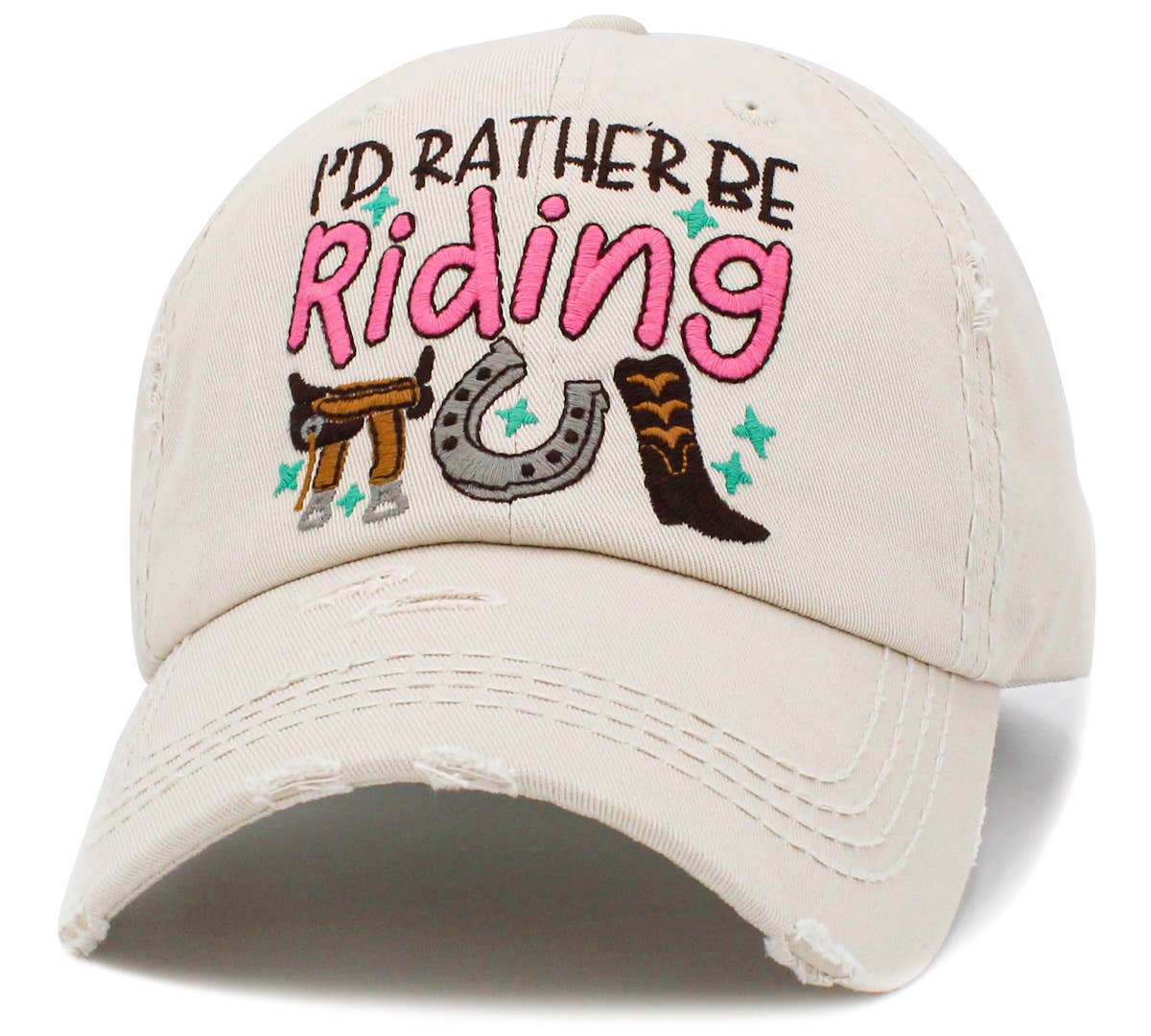 I'd Rather Be Riding Vintage Ballcap