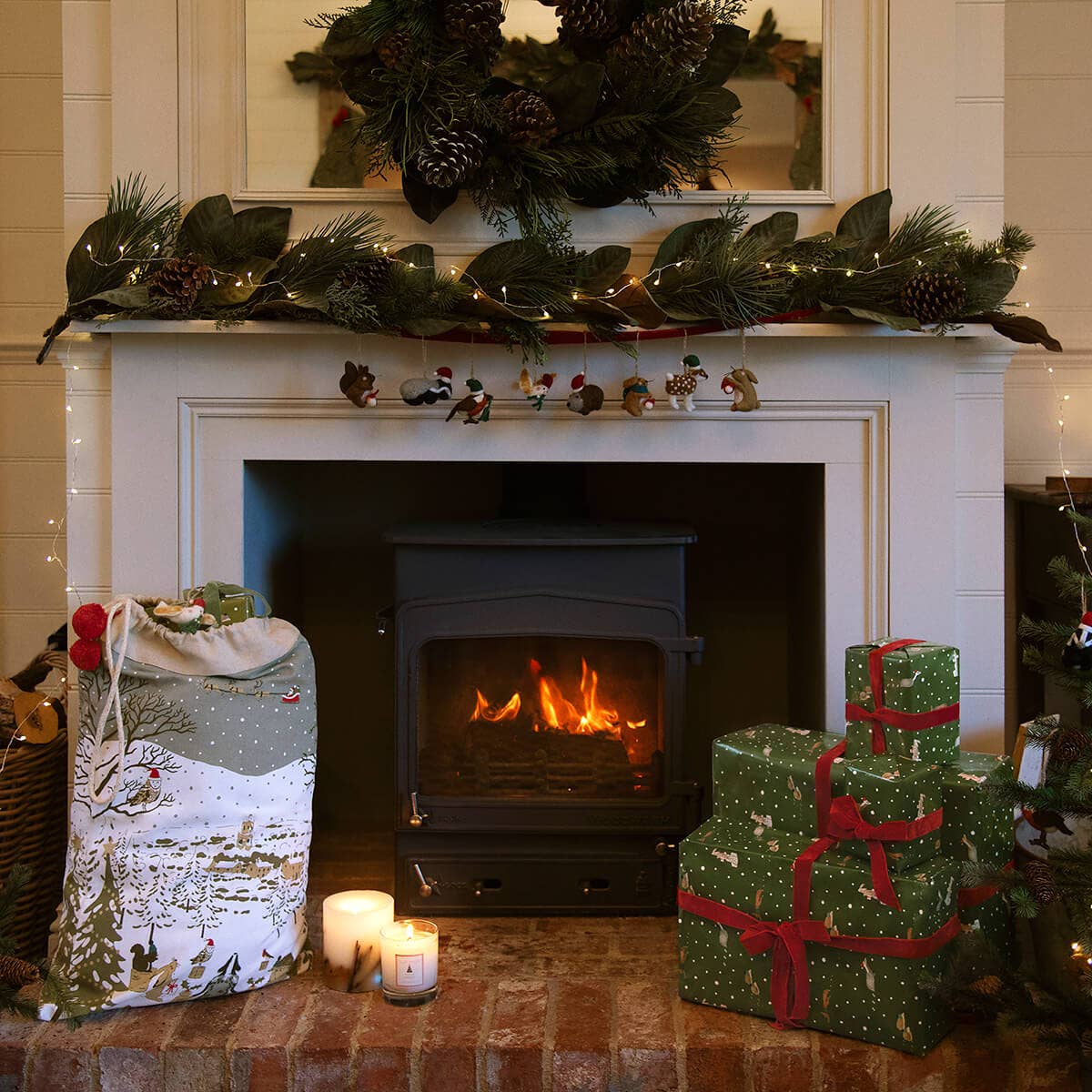 Festive Forest Christmas Sack