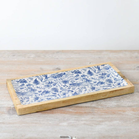 Rabbit Design Enamel Tray, 40cm