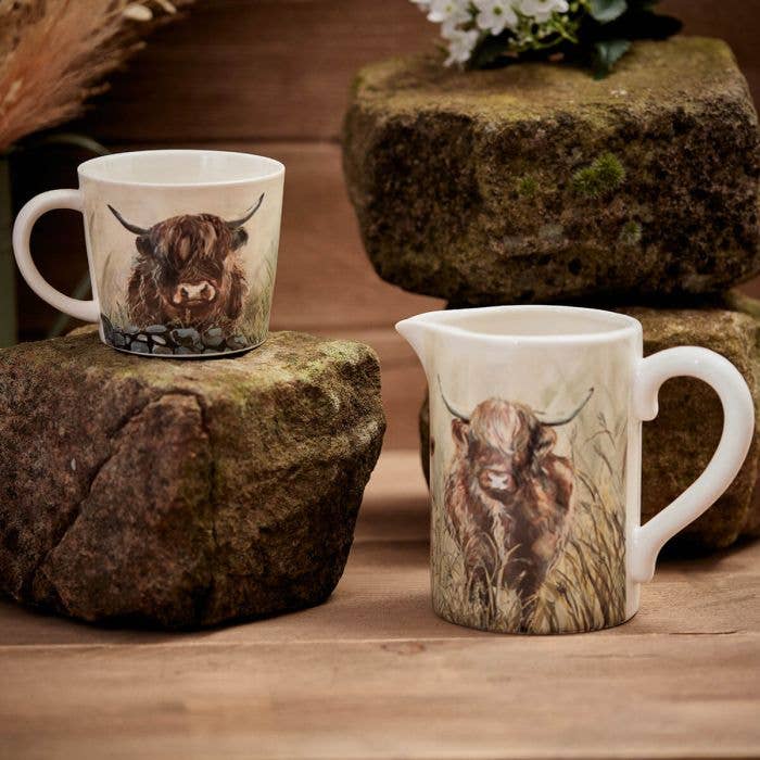 Dougal Highland Cow Ceramic Decorative Jug