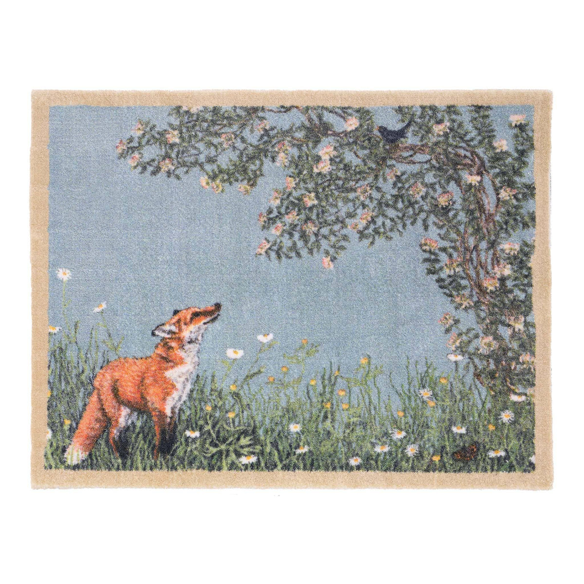 Hug Rug X Sally Swannell Fox & Black Bird Doormat