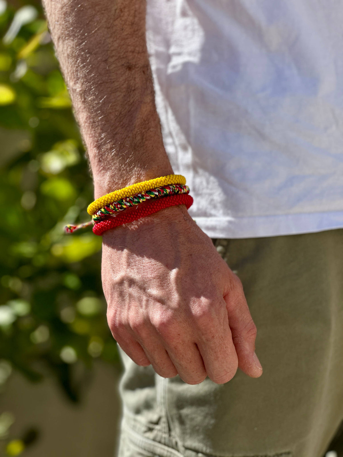 Tibetan braided bracelet - wide model