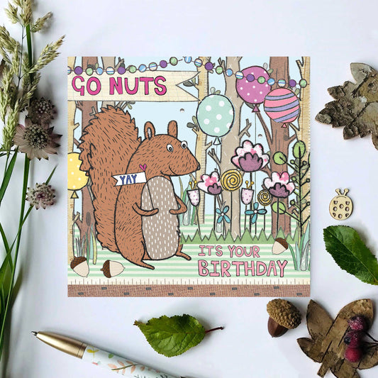 Go Nuts! Birthday card