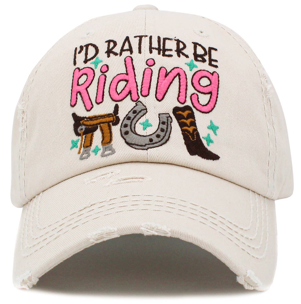 I'd Rather Be Riding Vintage Ballcap