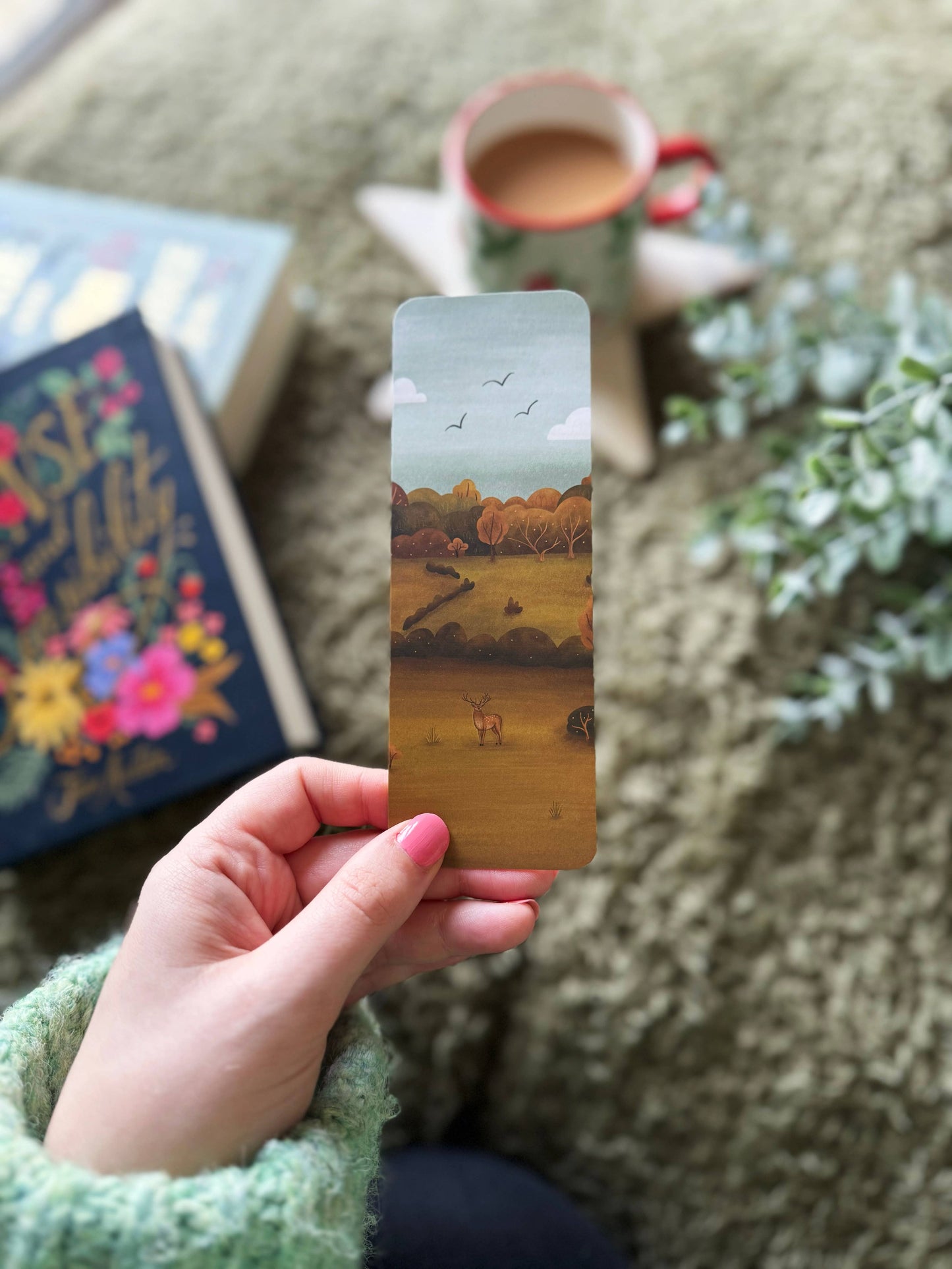 Stag Countryside Landscape Bookmark