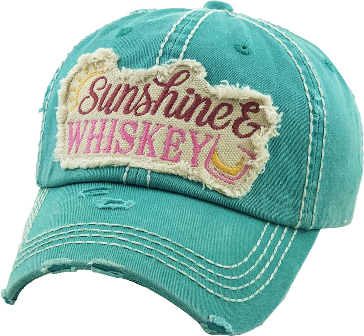 SUNSHINE & WHISKEY Washed Vintage Ballcap