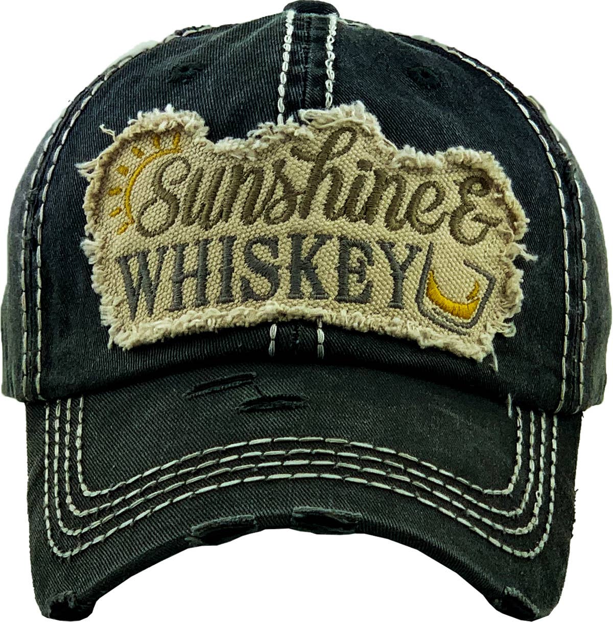 SUNSHINE & WHISKEY Washed Vintage Ballcap
