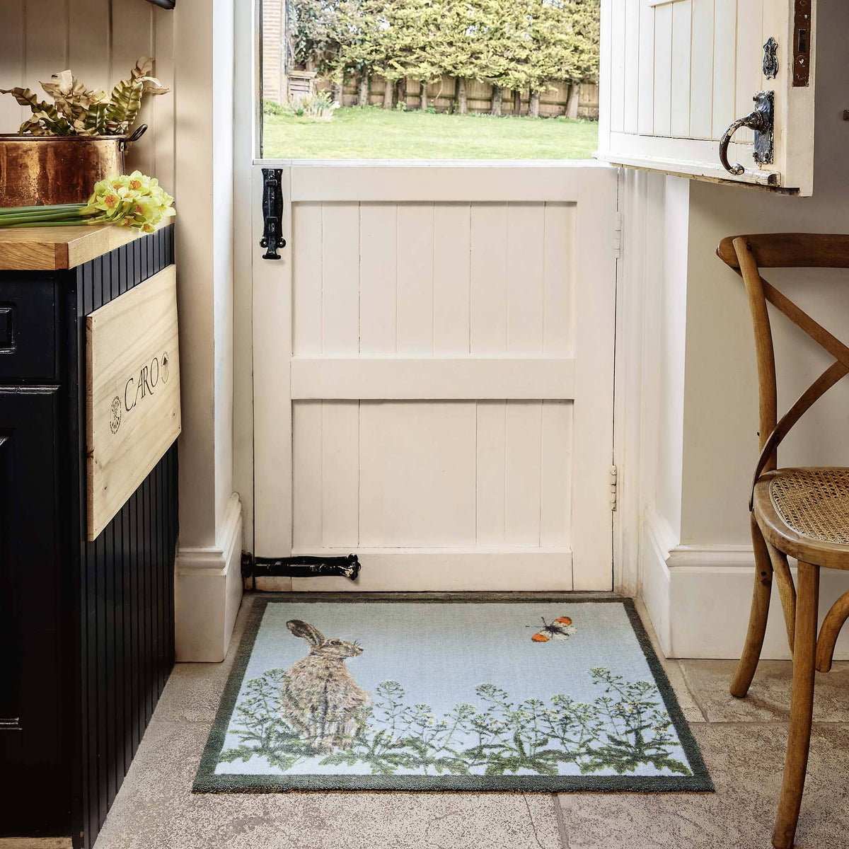 Hug Rug X Sally Swannell Hare & Shepherds Purse Doormat