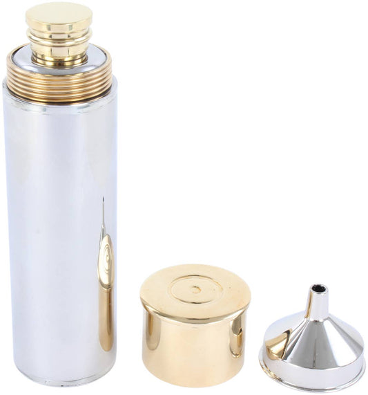 Gun Cartridge Hip Flask in box with Funnel 3oz