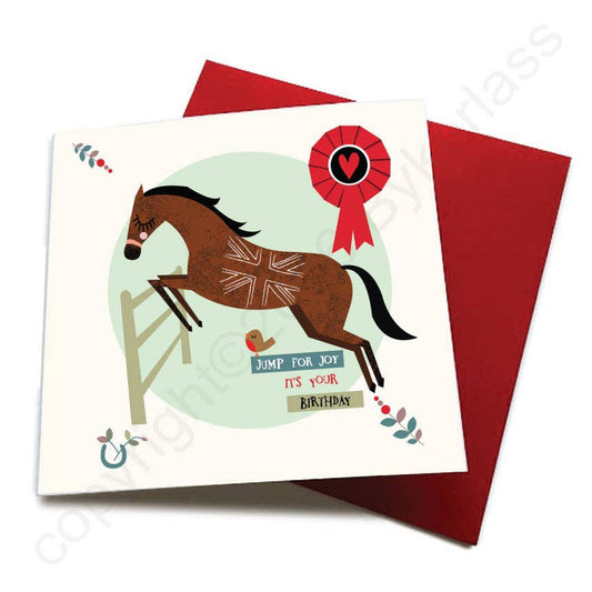 Jump For Joy - Horse Greeting Card