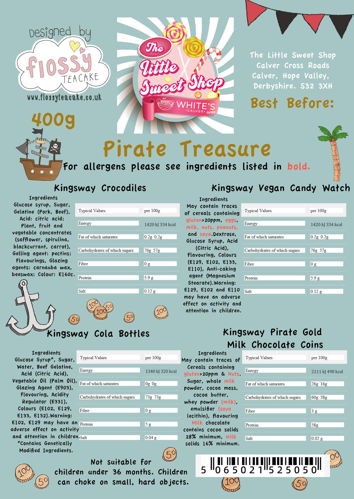 Pirate Treasure Sweet Bag 400g