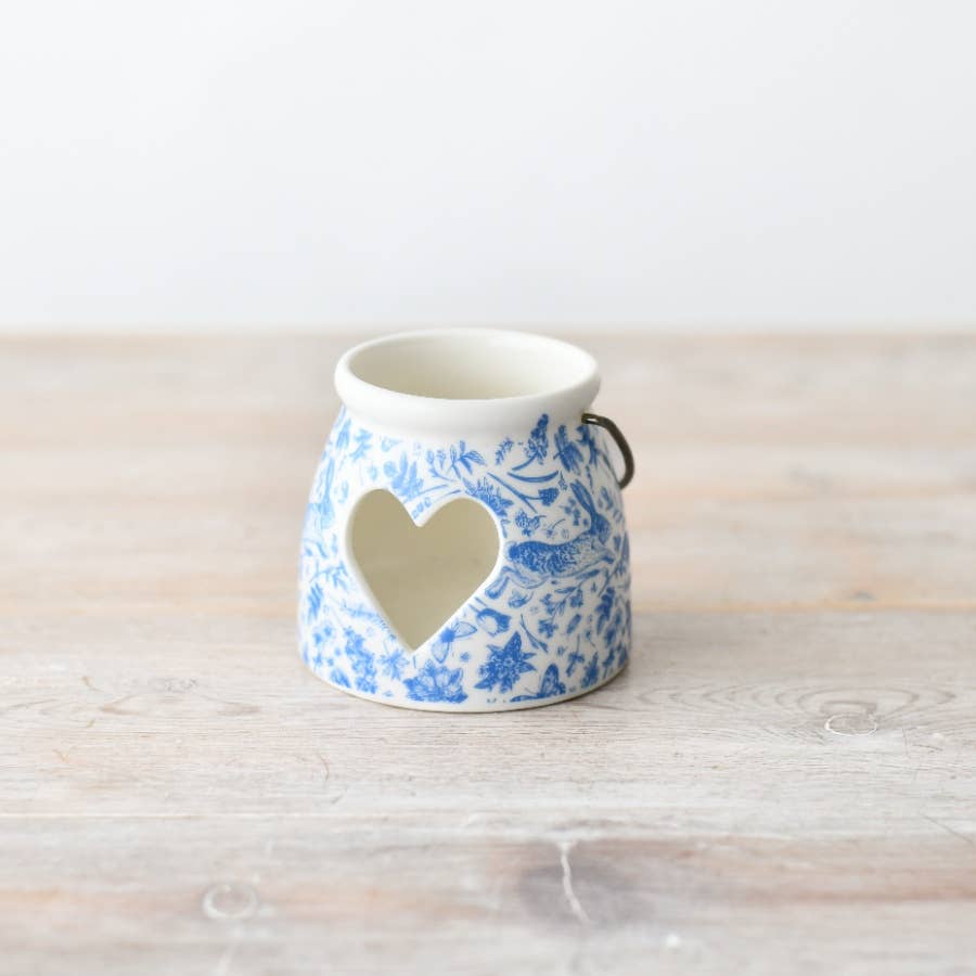 Blue Hare Candle holder with Handle, 7cm