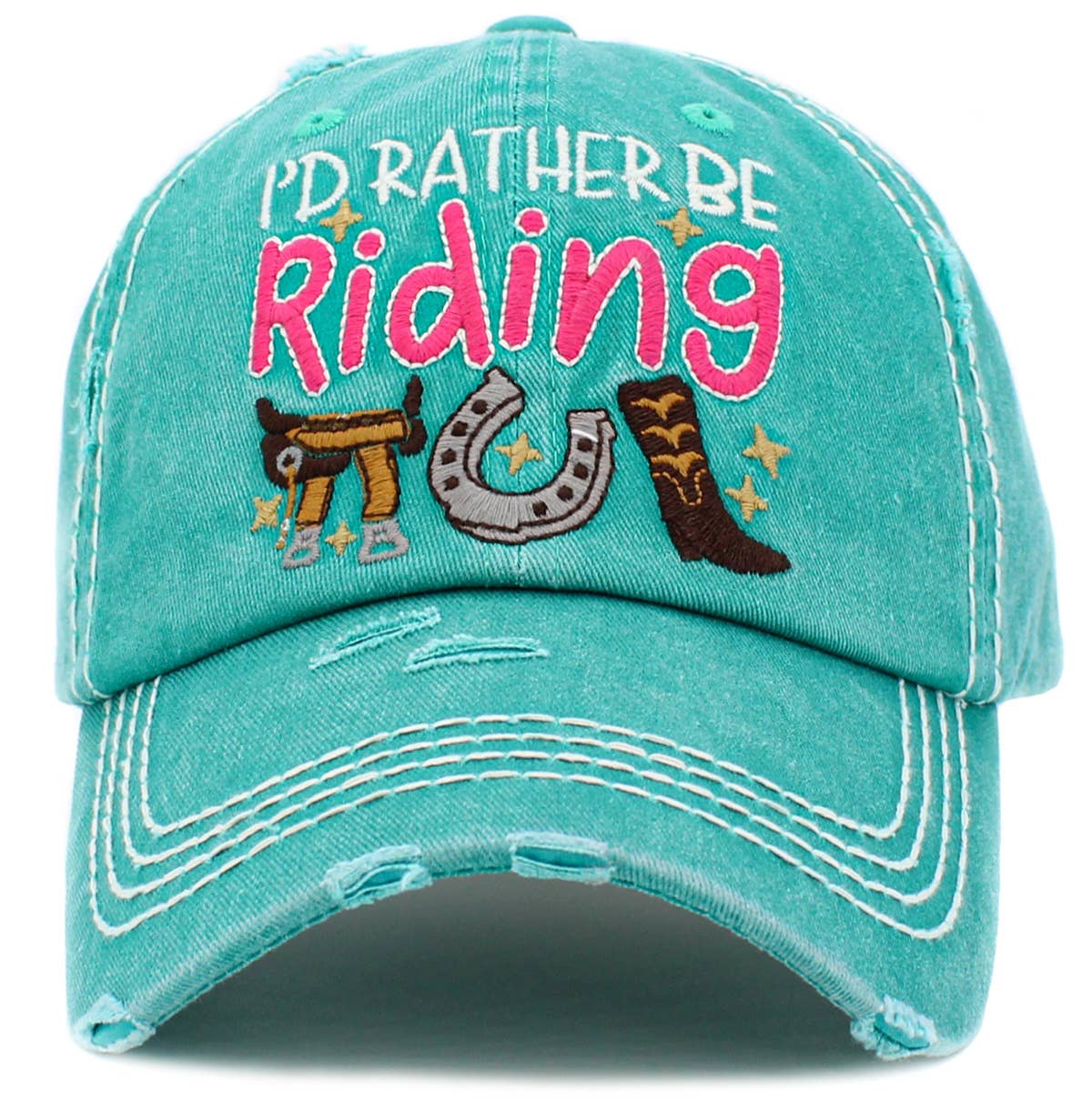I'd Rather Be Riding Vintage Ballcap