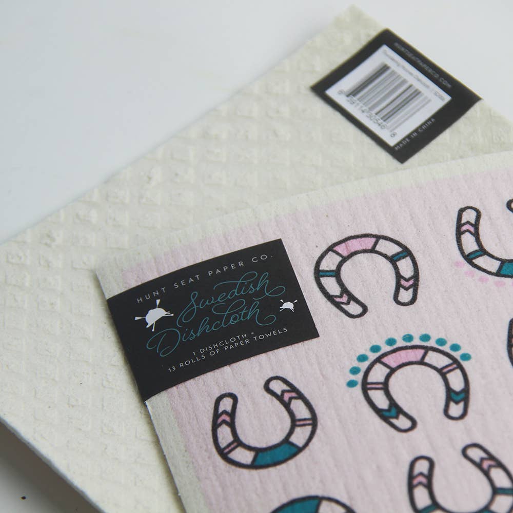 Thundering Hooves Swedish Dishcloth - Equestrian Home Decor