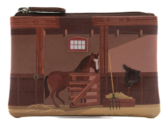 Pinky Horse in Stable Coin Purse