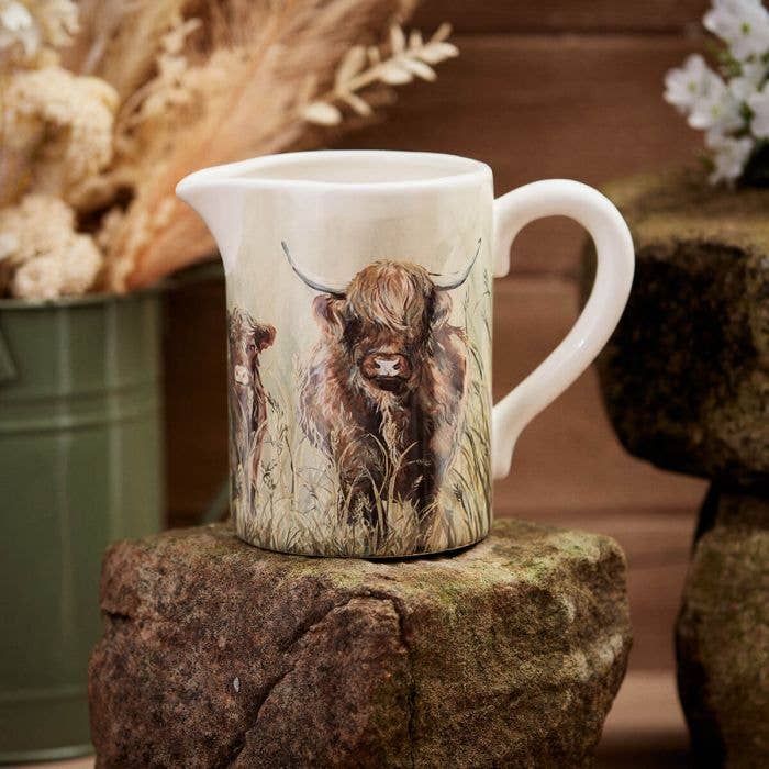 Dougal Highland Cow Ceramic Decorative Jug
