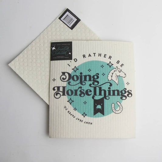 Horse Things Swedish Dishcloth - Equestrian Gift  Home Decor