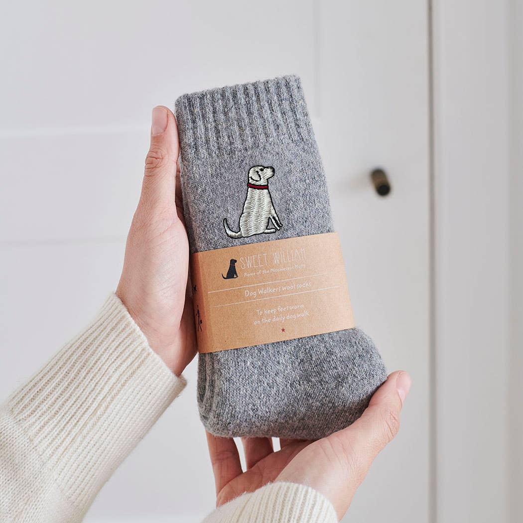 Dog Walking Socks - Yellow Labrador