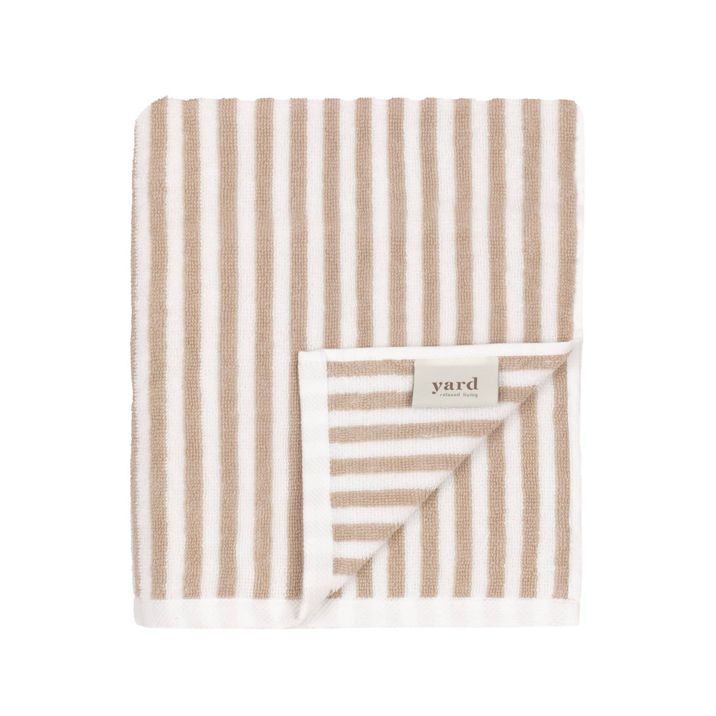 Hebden Striped Cotton Towels Natural