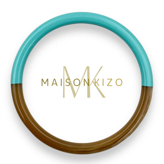 Turquoise buffalo horn lacquered bangle