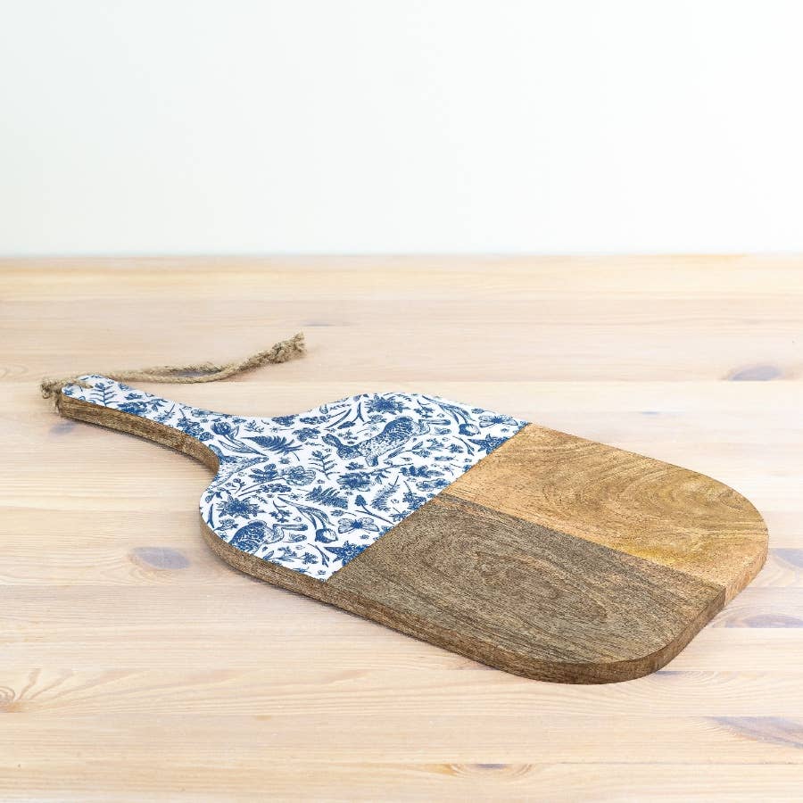 Wood Chopping Board Blue Hare, 50cm