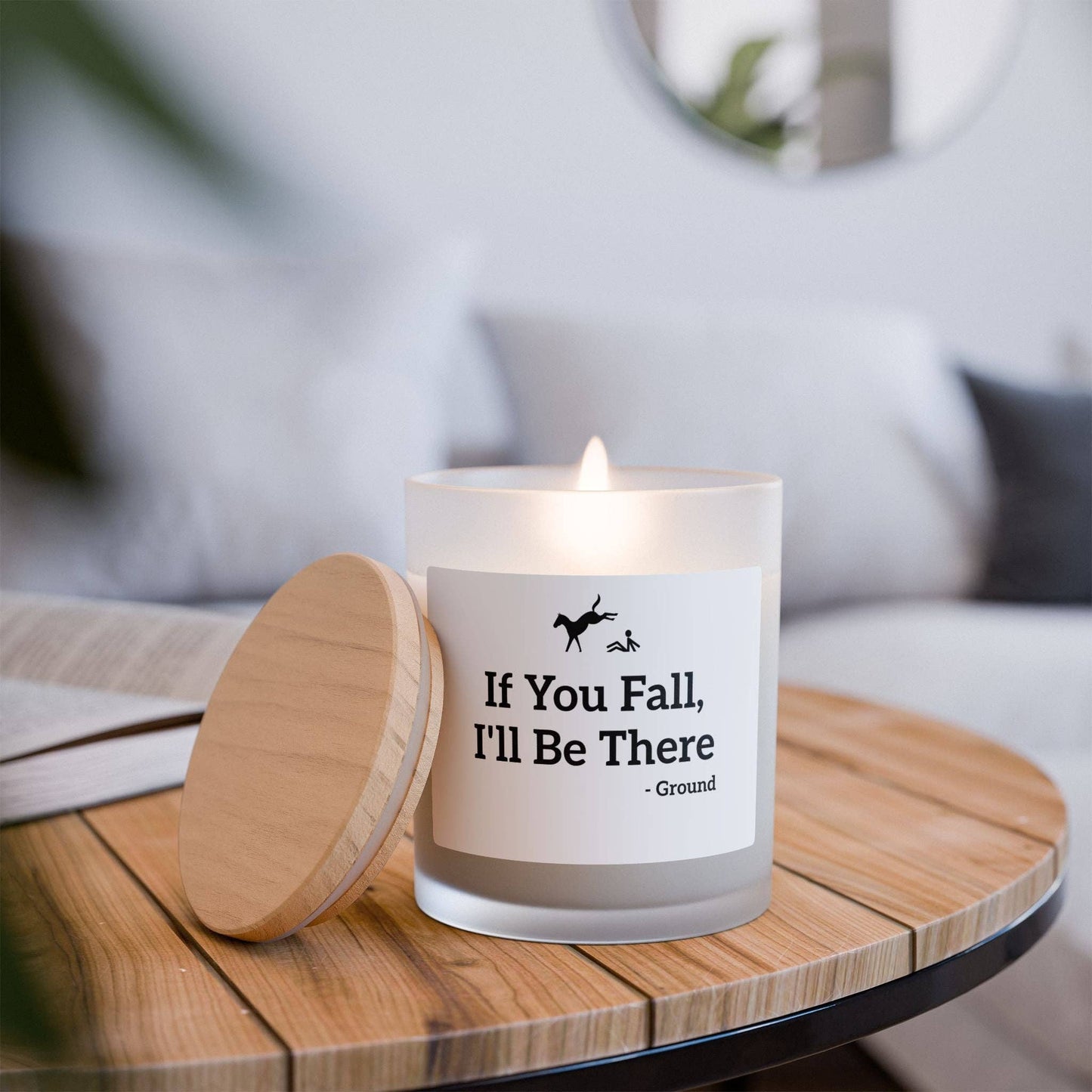 Frosted Glass Candle, 11oz - If You Fall