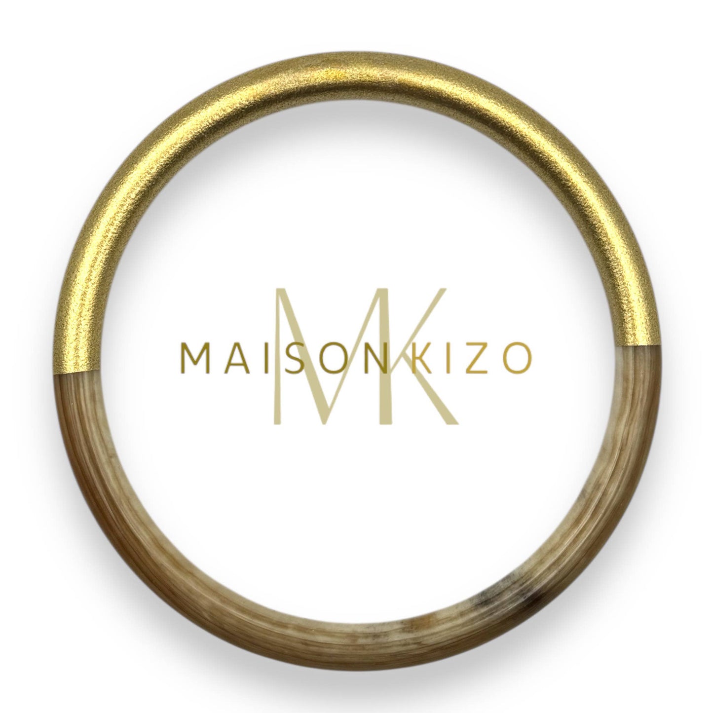 Lacquered gold buffalo horn bangle