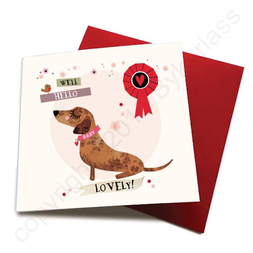 Well Hello Lovely - Dog Greeting Card