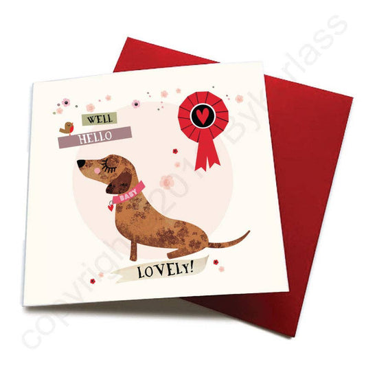 Well Hello Lovely - Dog Greeting Card