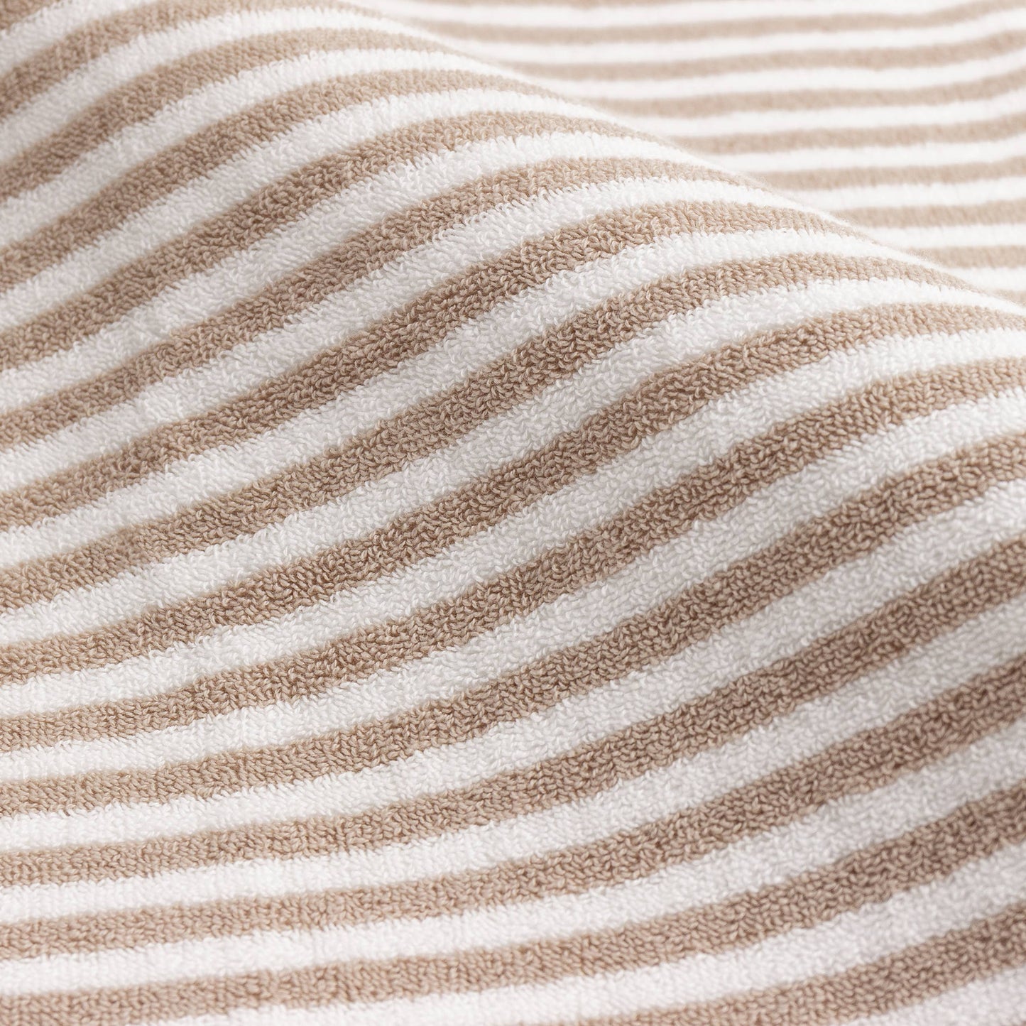 Hebden Striped Cotton Towels Natural