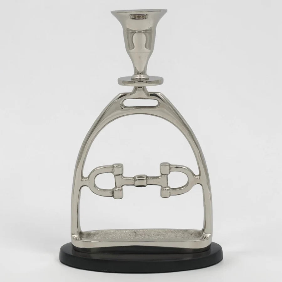 Horse Stirrup Bit Candle Stand 9"