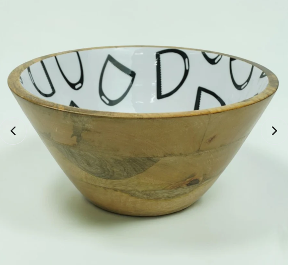 Equestrian Stirrup Bowl Acrylic Finish Round 10"